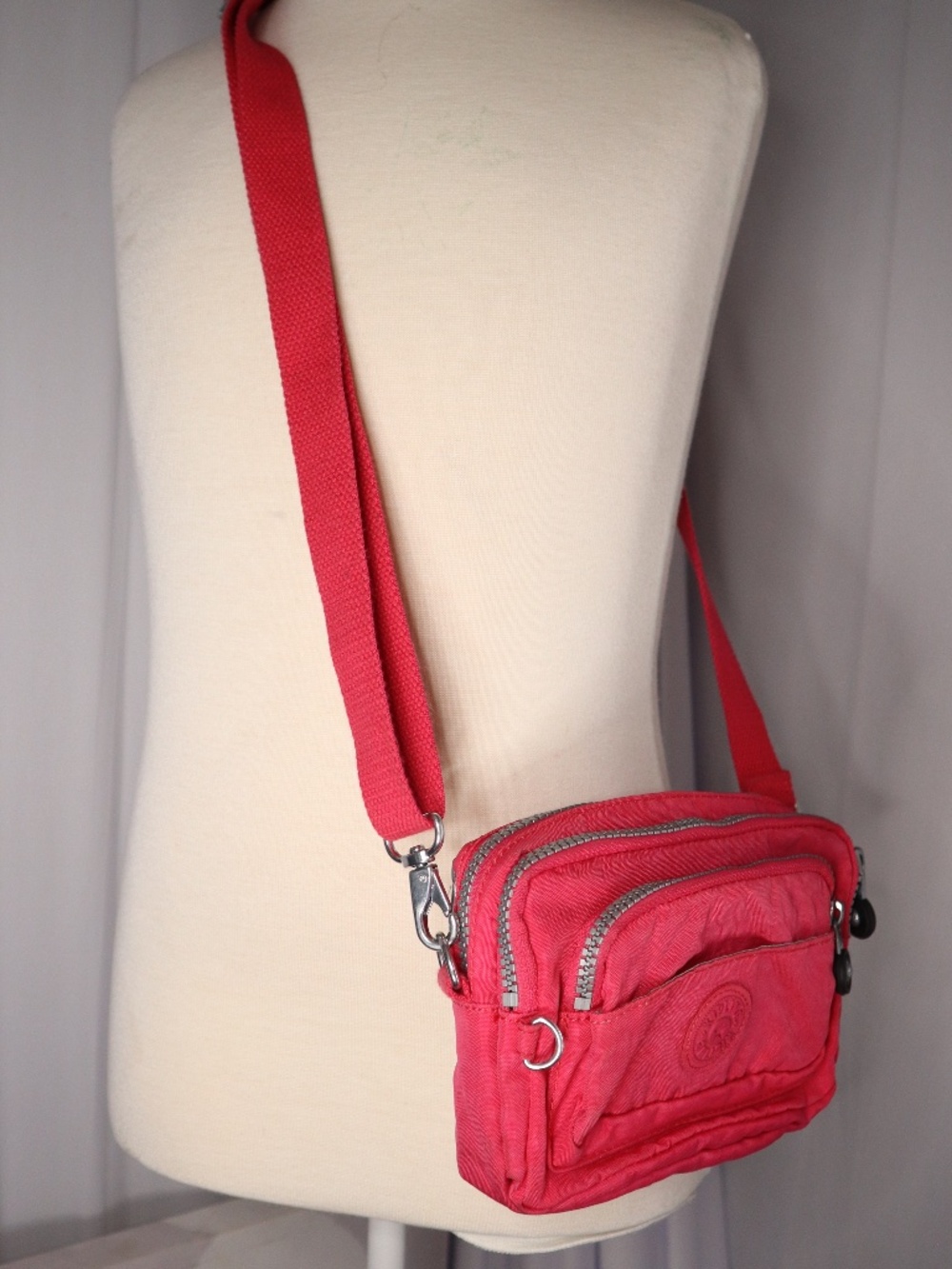 Kipling Meryl Berry Blitz Nylon convertible Crossbody and belt bag